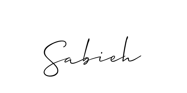 Sabieh stylish signature style. Best Handwritten Sign (Allison_Script) for my name. Handwritten Signature Collection Ideas for my name Sabieh. Sabieh signature style 2 images and pictures png