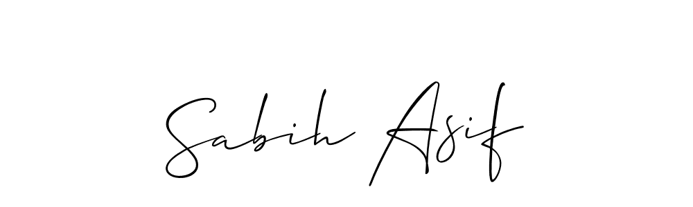 The best way (Allison_Script) to make a short signature is to pick only two or three words in your name. The name Sabih Asif include a total of six letters. For converting this name. Sabih Asif signature style 2 images and pictures png