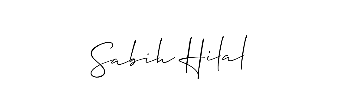 How to make Sabih Hilal signature? Allison_Script is a professional autograph style. Create handwritten signature for Sabih Hilal name. Sabih Hilal signature style 2 images and pictures png