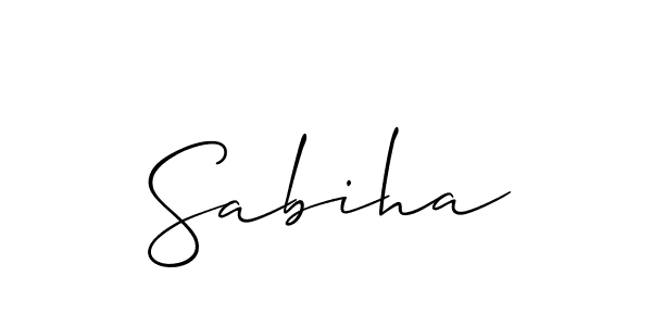 You should practise on your own different ways (Allison_Script) to write your name (Sabiha) in signature. don't let someone else do it for you. Sabiha signature style 2 images and pictures png