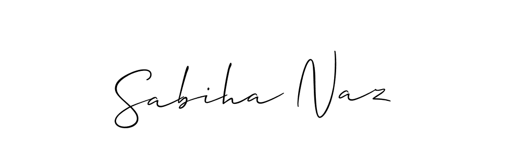 The best way (Allison_Script) to make a short signature is to pick only two or three words in your name. The name Sabiha Naz include a total of six letters. For converting this name. Sabiha Naz signature style 2 images and pictures png