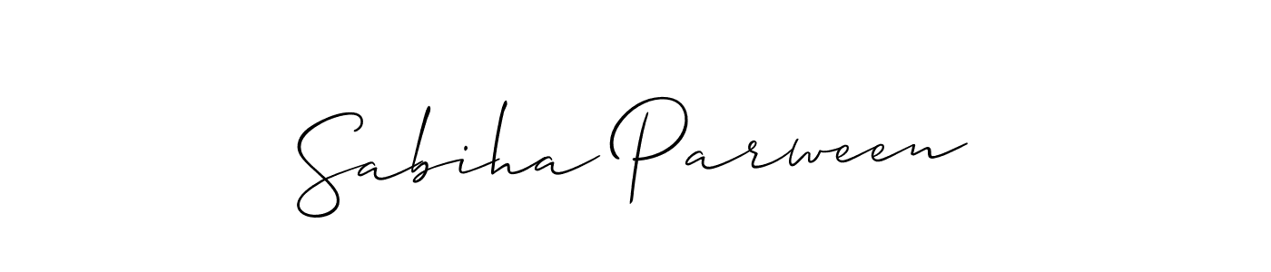 How to Draw Sabiha Parween signature style? Allison_Script is a latest design signature styles for name Sabiha Parween. Sabiha Parween signature style 2 images and pictures png