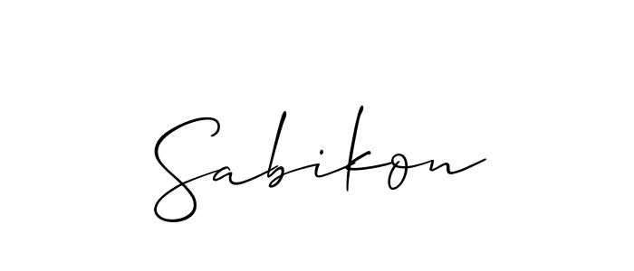 Sabikon stylish signature style. Best Handwritten Sign (Allison_Script) for my name. Handwritten Signature Collection Ideas for my name Sabikon. Sabikon signature style 2 images and pictures png