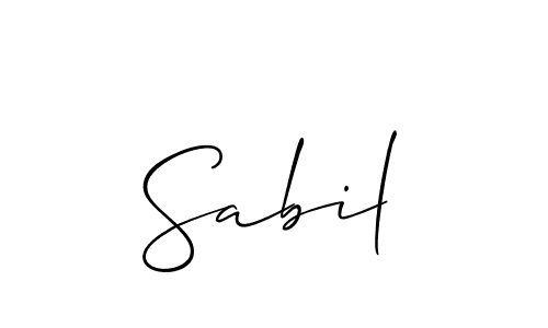 Use a signature maker to create a handwritten signature online. With this signature software, you can design (Allison_Script) your own signature for name Sabil. Sabil signature style 2 images and pictures png