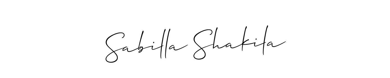 Best and Professional Signature Style for Sabilla Shakila. Allison_Script Best Signature Style Collection. Sabilla Shakila signature style 2 images and pictures png