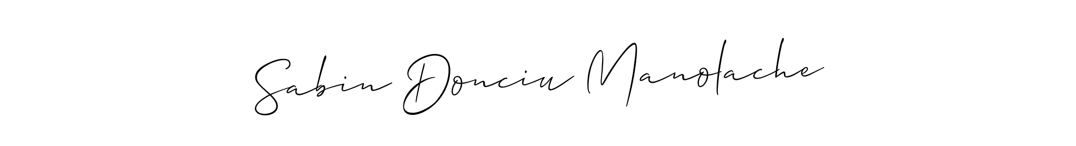 Make a beautiful signature design for name Sabin Donciu Manolache. With this signature (Allison_Script) style, you can create a handwritten signature for free. Sabin Donciu Manolache signature style 2 images and pictures png