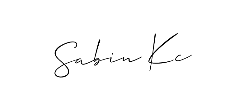 You can use this online signature creator to create a handwritten signature for the name Sabin Kc. This is the best online autograph maker. Sabin Kc signature style 2 images and pictures png