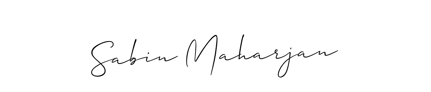 How to Draw Sabin Maharjan signature style? Allison_Script is a latest design signature styles for name Sabin Maharjan. Sabin Maharjan signature style 2 images and pictures png
