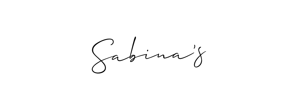 Also we have Sabina’s name is the best signature style. Create professional handwritten signature collection using Allison_Script autograph style. Sabina’s signature style 2 images and pictures png