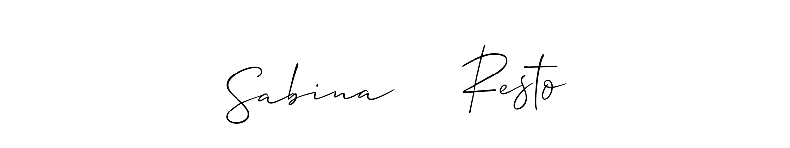 How to Draw Sabina     Resto signature style? Allison_Script is a latest design signature styles for name Sabina     Resto. Sabina     Resto signature style 2 images and pictures png