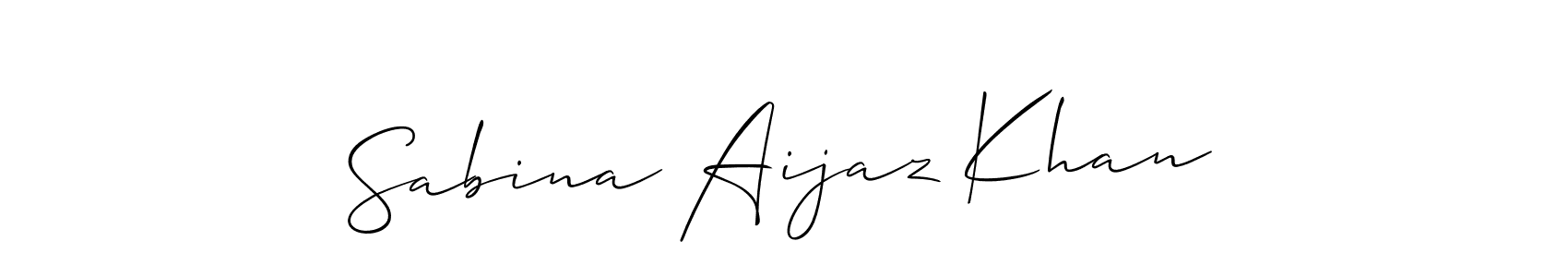 You can use this online signature creator to create a handwritten signature for the name Sabina Aijaz Khan. This is the best online autograph maker. Sabina Aijaz Khan signature style 2 images and pictures png