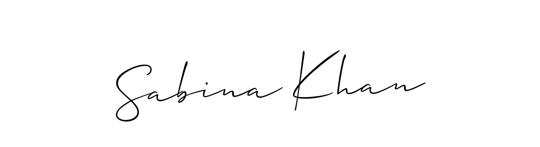 It looks lik you need a new signature style for name Sabina Khan. Design unique handwritten (Allison_Script) signature with our free signature maker in just a few clicks. Sabina Khan signature style 2 images and pictures png