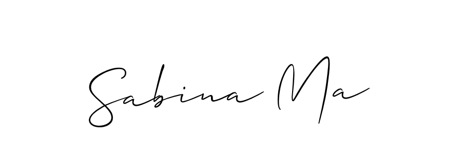 Allison_Script is a professional signature style that is perfect for those who want to add a touch of class to their signature. It is also a great choice for those who want to make their signature more unique. Get Sabina Ma name to fancy signature for free. Sabina Ma signature style 2 images and pictures png