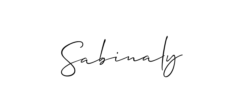 Create a beautiful signature design for name Sabinaly. With this signature (Allison_Script) fonts, you can make a handwritten signature for free. Sabinaly signature style 2 images and pictures png
