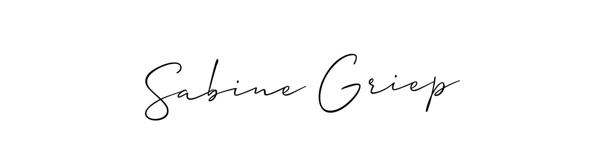 The best way (Allison_Script) to make a short signature is to pick only two or three words in your name. The name Sabine Griep include a total of six letters. For converting this name. Sabine Griep signature style 2 images and pictures png