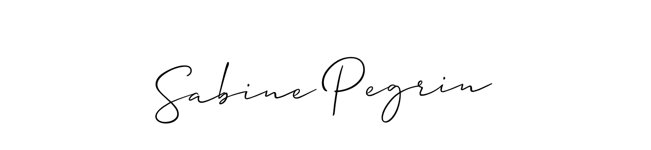 Create a beautiful signature design for name Sabine Pegrin. With this signature (Allison_Script) fonts, you can make a handwritten signature for free. Sabine Pegrin signature style 2 images and pictures png