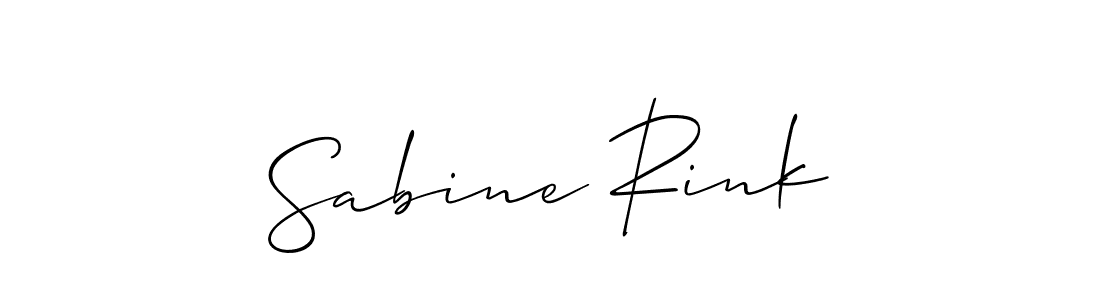 The best way (Allison_Script) to make a short signature is to pick only two or three words in your name. The name Sabine Rink include a total of six letters. For converting this name. Sabine Rink signature style 2 images and pictures png