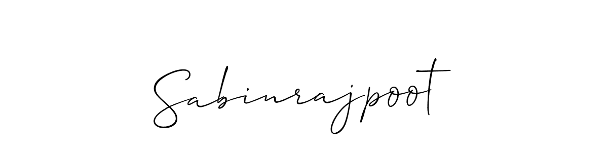 Sabinrajpoot stylish signature style. Best Handwritten Sign (Allison_Script) for my name. Handwritten Signature Collection Ideas for my name Sabinrajpoot. Sabinrajpoot signature style 2 images and pictures png