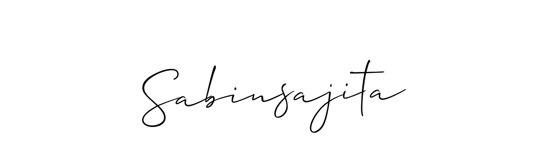 Best and Professional Signature Style for Sabinsajita. Allison_Script Best Signature Style Collection. Sabinsajita signature style 2 images and pictures png