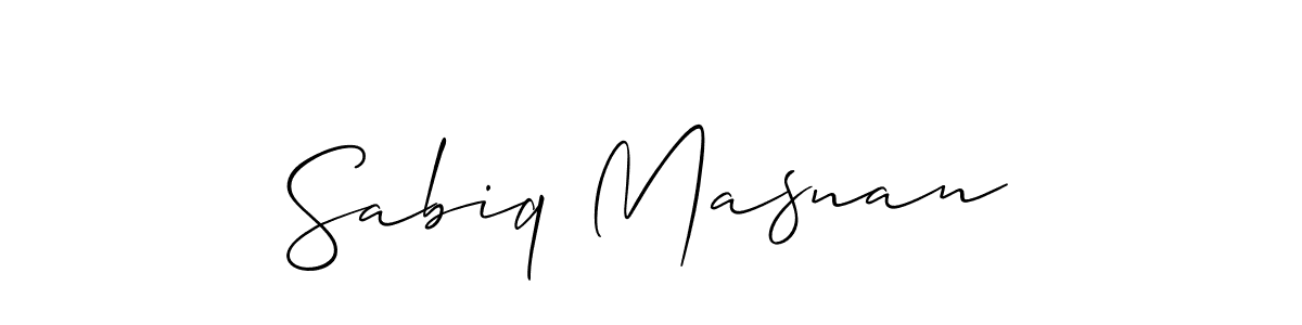 The best way (Allison_Script) to make a short signature is to pick only two or three words in your name. The name Sabiq Masnan include a total of six letters. For converting this name. Sabiq Masnan signature style 2 images and pictures png