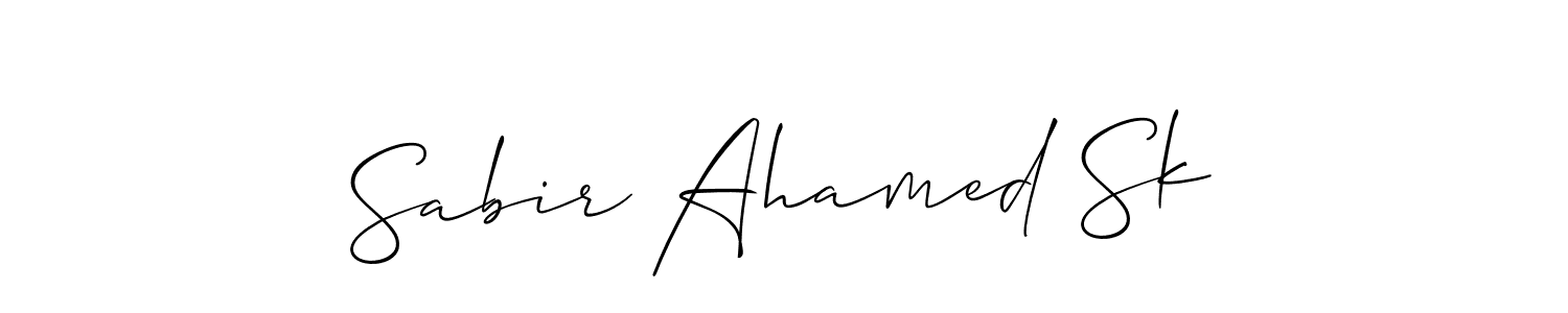if you are searching for the best signature style for your name Sabir Ahamed Sk. so please give up your signature search. here we have designed multiple signature styles  using Allison_Script. Sabir Ahamed Sk signature style 2 images and pictures png