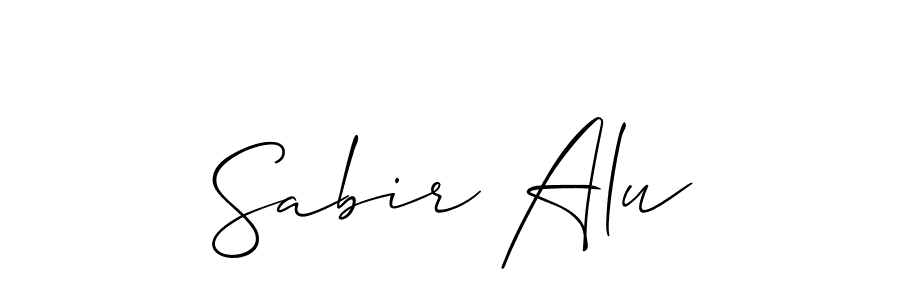 Similarly Allison_Script is the best handwritten signature design. Signature creator online .You can use it as an online autograph creator for name Sabir Alu. Sabir Alu signature style 2 images and pictures png