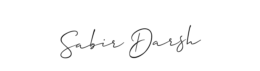 Sabir Darsh stylish signature style. Best Handwritten Sign (Allison_Script) for my name. Handwritten Signature Collection Ideas for my name Sabir Darsh. Sabir Darsh signature style 2 images and pictures png