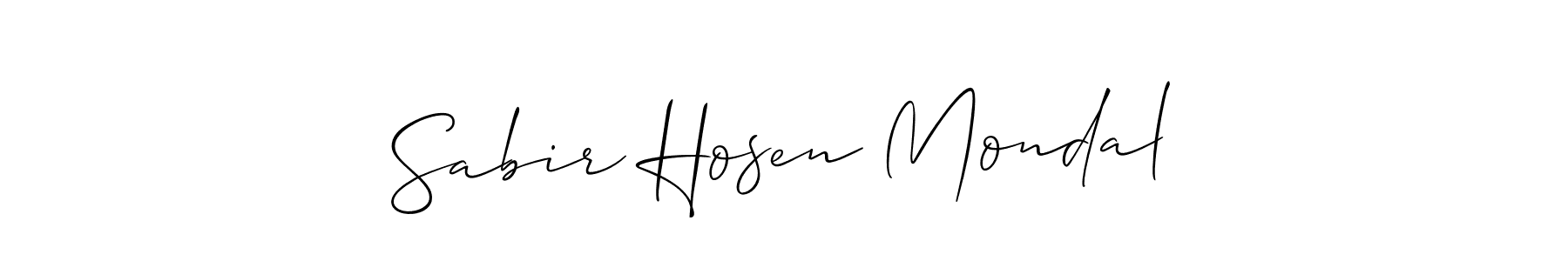 How to make Sabir Hosen Mondal name signature. Use Allison_Script style for creating short signs online. This is the latest handwritten sign. Sabir Hosen Mondal signature style 2 images and pictures png