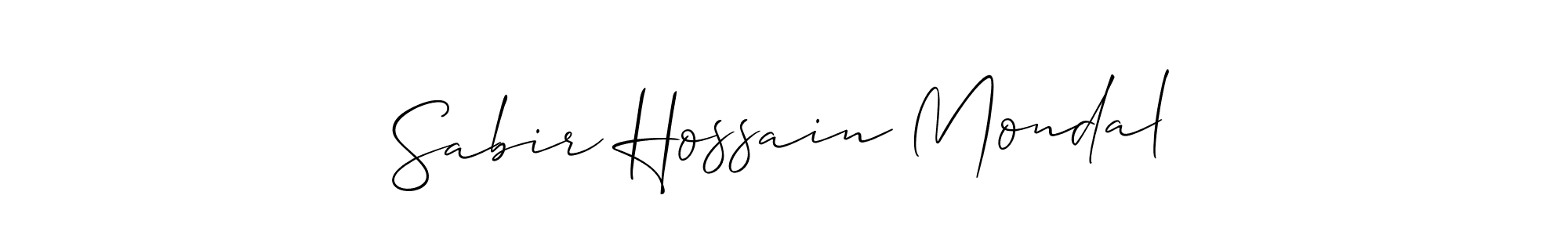 Make a beautiful signature design for name Sabir Hossain Mondal. With this signature (Allison_Script) style, you can create a handwritten signature for free. Sabir Hossain Mondal signature style 2 images and pictures png