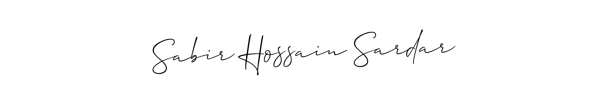 Also we have Sabir Hossain Sardar name is the best signature style. Create professional handwritten signature collection using Allison_Script autograph style. Sabir Hossain Sardar signature style 2 images and pictures png