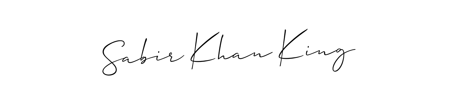 Make a short Sabir Khan King signature style. Manage your documents anywhere anytime using Allison_Script. Create and add eSignatures, submit forms, share and send files easily. Sabir Khan King signature style 2 images and pictures png