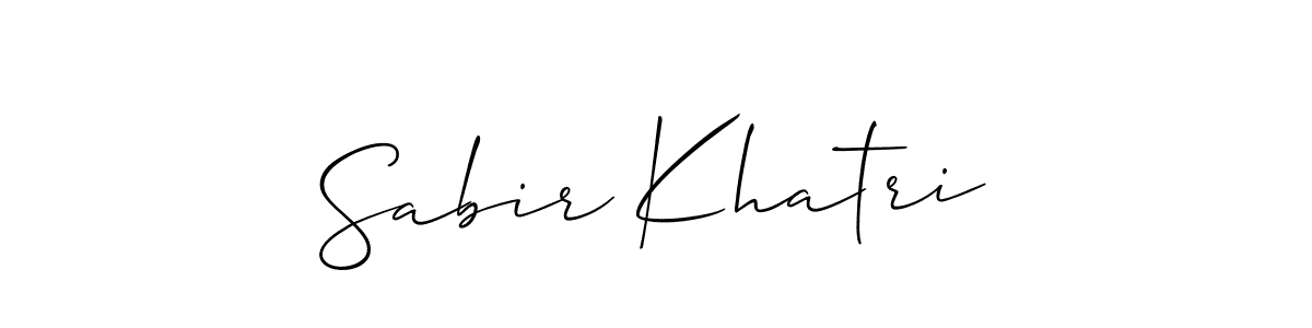 Allison_Script is a professional signature style that is perfect for those who want to add a touch of class to their signature. It is also a great choice for those who want to make their signature more unique. Get Sabir Khatri name to fancy signature for free. Sabir Khatri signature style 2 images and pictures png