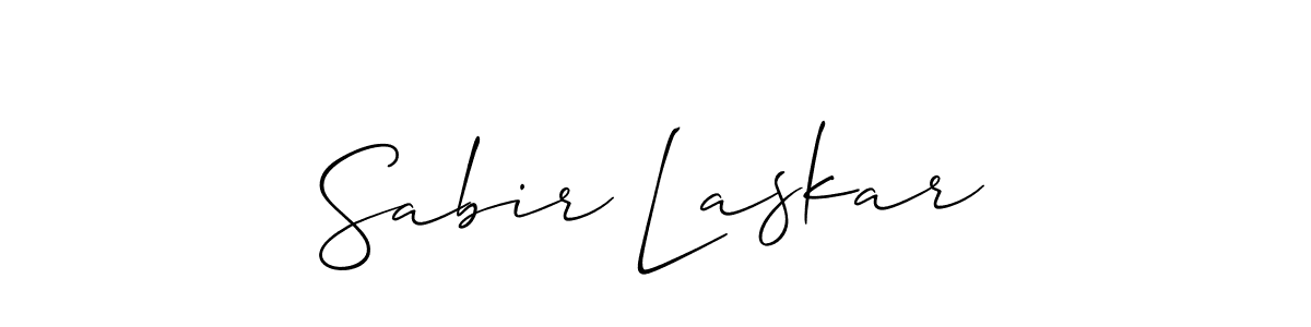 Allison_Script is a professional signature style that is perfect for those who want to add a touch of class to their signature. It is also a great choice for those who want to make their signature more unique. Get Sabir Laskar name to fancy signature for free. Sabir Laskar signature style 2 images and pictures png