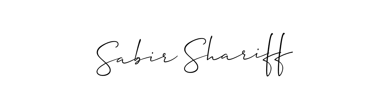 Also we have Sabir Shariff name is the best signature style. Create professional handwritten signature collection using Allison_Script autograph style. Sabir Shariff signature style 2 images and pictures png