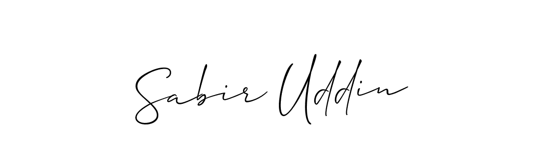 Use a signature maker to create a handwritten signature online. With this signature software, you can design (Allison_Script) your own signature for name Sabir Uddin. Sabir Uddin signature style 2 images and pictures png