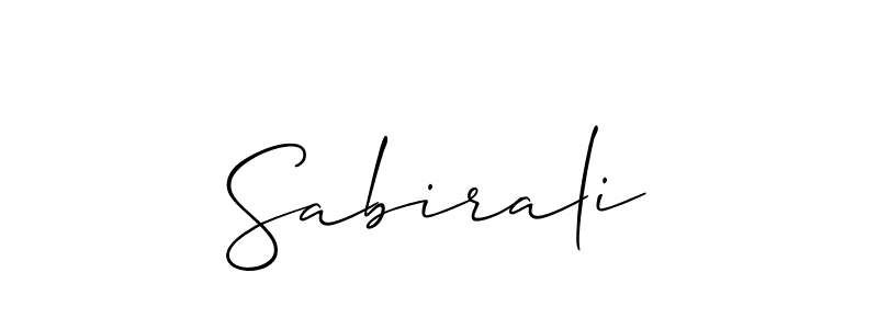 How to Draw Sabirali signature style? Allison_Script is a latest design signature styles for name Sabirali. Sabirali signature style 2 images and pictures png