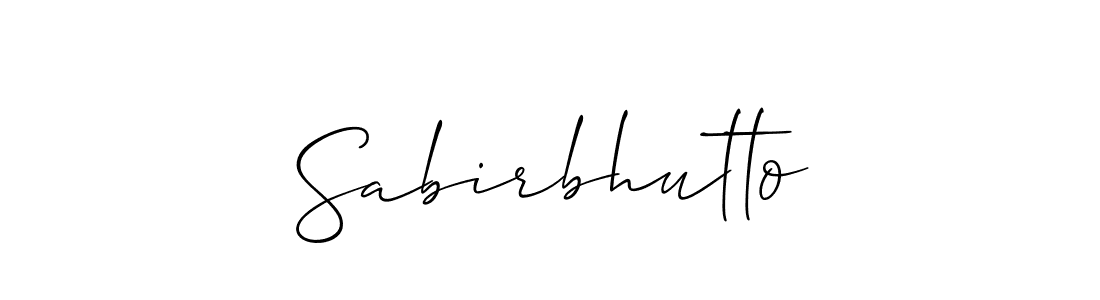 How to make Sabirbhutto signature? Allison_Script is a professional autograph style. Create handwritten signature for Sabirbhutto name. Sabirbhutto signature style 2 images and pictures png