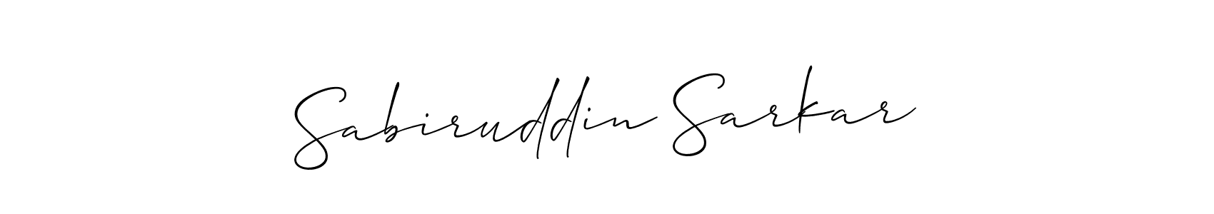 How to make Sabiruddin Sarkar signature? Allison_Script is a professional autograph style. Create handwritten signature for Sabiruddin Sarkar name. Sabiruddin Sarkar signature style 2 images and pictures png