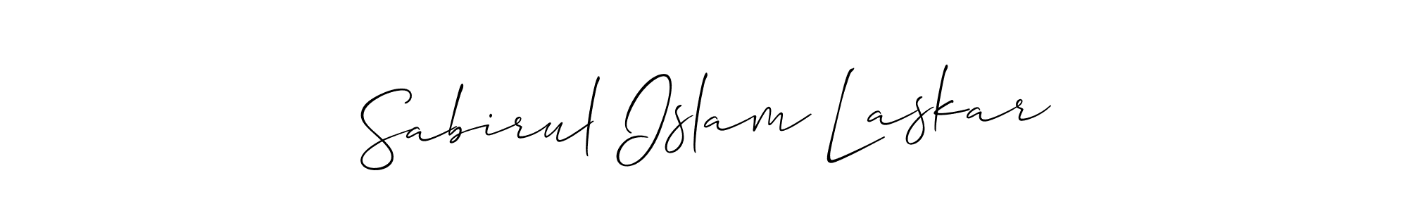 Use a signature maker to create a handwritten signature online. With this signature software, you can design (Allison_Script) your own signature for name Sabirul Islam Laskar. Sabirul Islam Laskar signature style 2 images and pictures png
