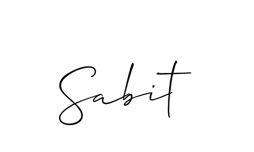 Create a beautiful signature design for name Sabit. With this signature (Allison_Script) fonts, you can make a handwritten signature for free. Sabit signature style 2 images and pictures png