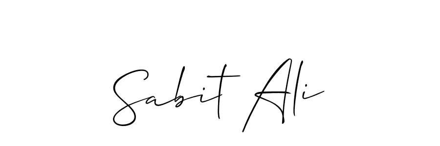 The best way (Allison_Script) to make a short signature is to pick only two or three words in your name. The name Sabit Ali include a total of six letters. For converting this name. Sabit Ali signature style 2 images and pictures png