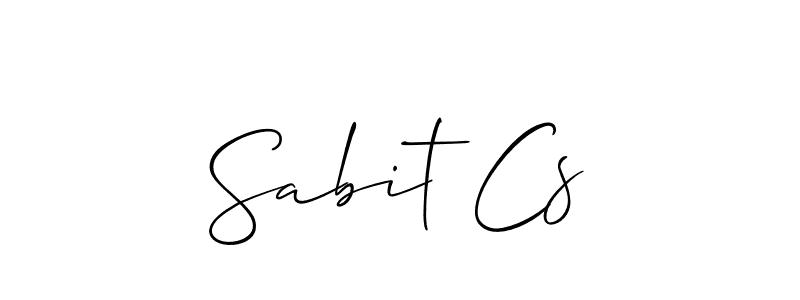 Design your own signature with our free online signature maker. With this signature software, you can create a handwritten (Allison_Script) signature for name Sabit Cs. Sabit Cs signature style 2 images and pictures png