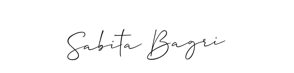 Allison_Script is a professional signature style that is perfect for those who want to add a touch of class to their signature. It is also a great choice for those who want to make their signature more unique. Get Sabita Bagri name to fancy signature for free. Sabita Bagri signature style 2 images and pictures png