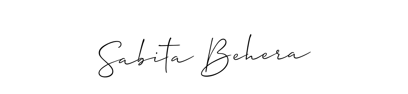 This is the best signature style for the Sabita Behera name. Also you like these signature font (Allison_Script). Mix name signature. Sabita Behera signature style 2 images and pictures png