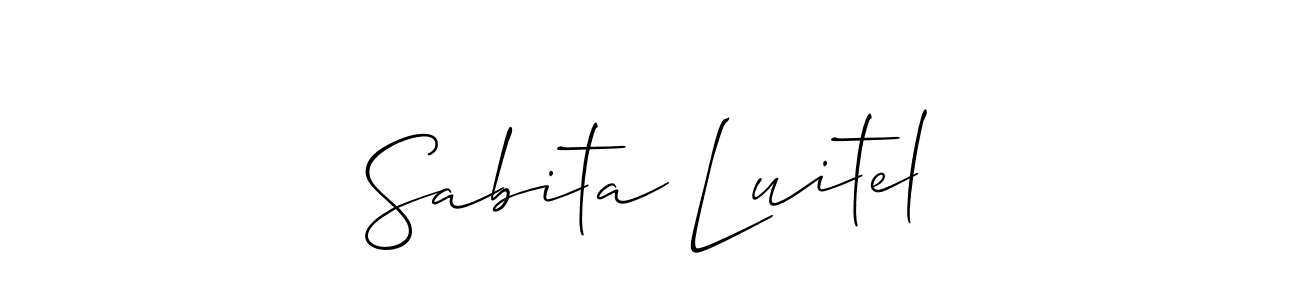 Also we have Sabita Luitel name is the best signature style. Create professional handwritten signature collection using Allison_Script autograph style. Sabita Luitel signature style 2 images and pictures png