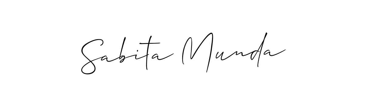 Make a short Sabita Munda signature style. Manage your documents anywhere anytime using Allison_Script. Create and add eSignatures, submit forms, share and send files easily. Sabita Munda signature style 2 images and pictures png