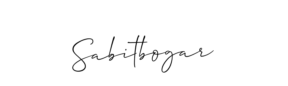 if you are searching for the best signature style for your name Sabitbogar. so please give up your signature search. here we have designed multiple signature styles  using Allison_Script. Sabitbogar signature style 2 images and pictures png