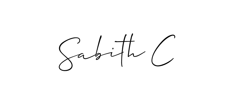 Also we have Sabith C name is the best signature style. Create professional handwritten signature collection using Allison_Script autograph style. Sabith C signature style 2 images and pictures png