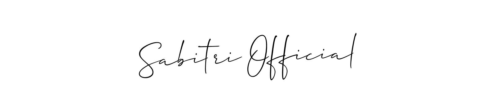 Similarly Allison_Script is the best handwritten signature design. Signature creator online .You can use it as an online autograph creator for name Sabitri Official. Sabitri Official signature style 2 images and pictures png
