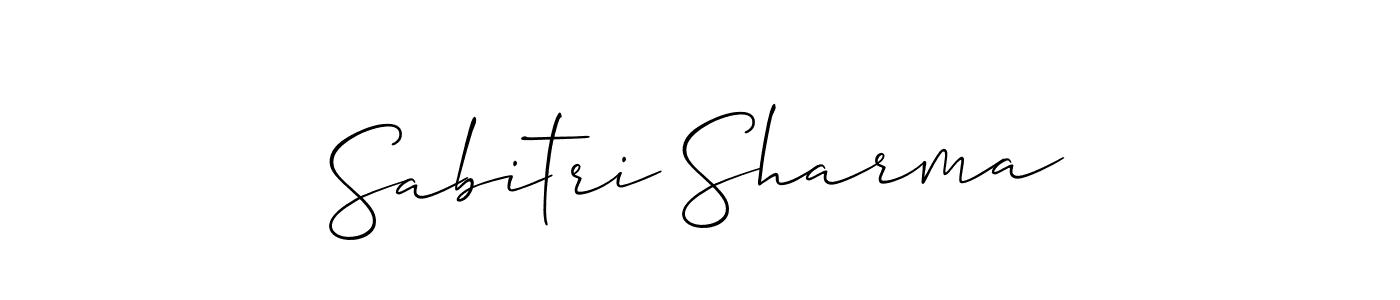 How to make Sabitri Sharma signature? Allison_Script is a professional autograph style. Create handwritten signature for Sabitri Sharma name. Sabitri Sharma signature style 2 images and pictures png